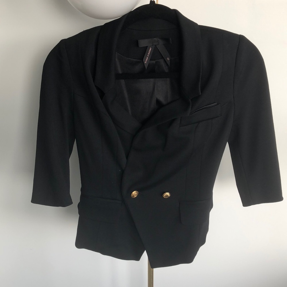 Bread n Butter Cropped Blazer with Gold Buttons